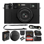 FUJIFILM X100VI Digital Camera (Black) 256GB Memory Card PKG
