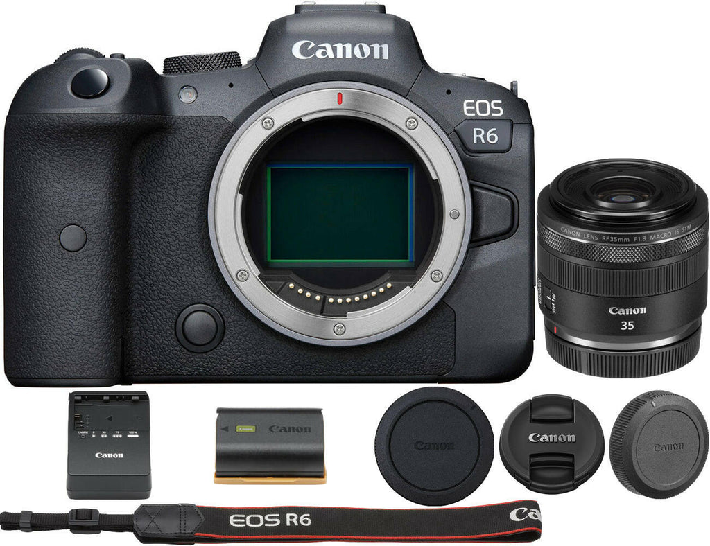 Canon EOS R6 Mirrorless Digital Camera with RF 35mm f/1.8 IS Macro STM Lens