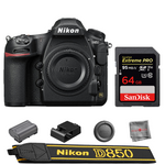 Nikon D850 DSLR Camera Body + SanDisk 64GB Extreme Pro Memory Card