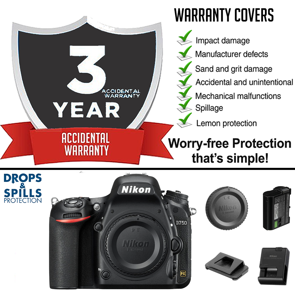 Nikon D750 24.3 MP Digital Camera Body w/ 3yr Accidental Warranty - Deals  All Year – DealsAllYearDay