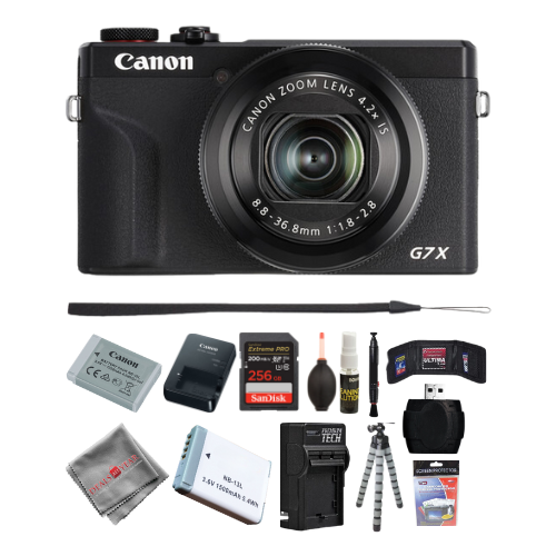 Canon PowerShot G7 X Mark III Digital Camera - Black - 256GB Accessory PKG