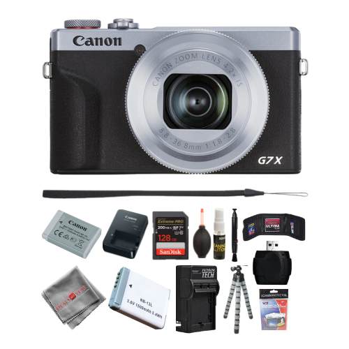Canon PowerShot G7 X Mark III Digital Camera - Silver - 128GB Accessory PKG