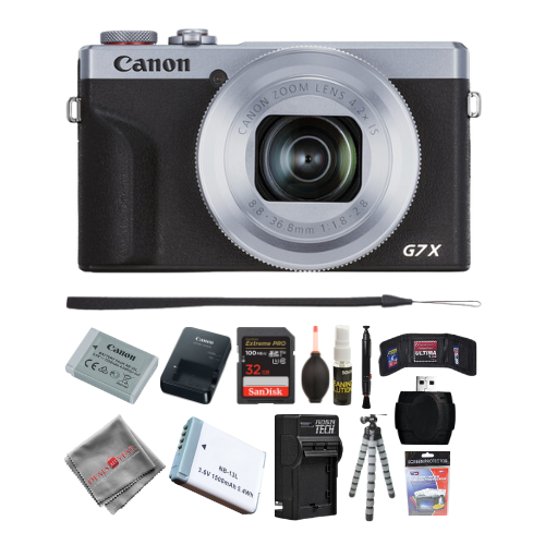 Canon PowerShot G7 X Mark III Digital Camera - Silver - 32GB Accessory PKG