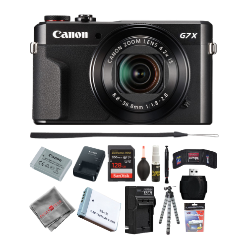 Canon PowerShot G7 X Mark II Digital Camera - Black - 128GB Accessory PKG
