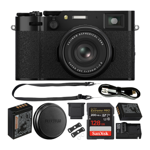 FUJIFILM X100VI Digital Camera (Black) 128GB Memory Card PKG FUJIFILM X100VI Digital Camera (Black) 128GB Memory Card PKG
