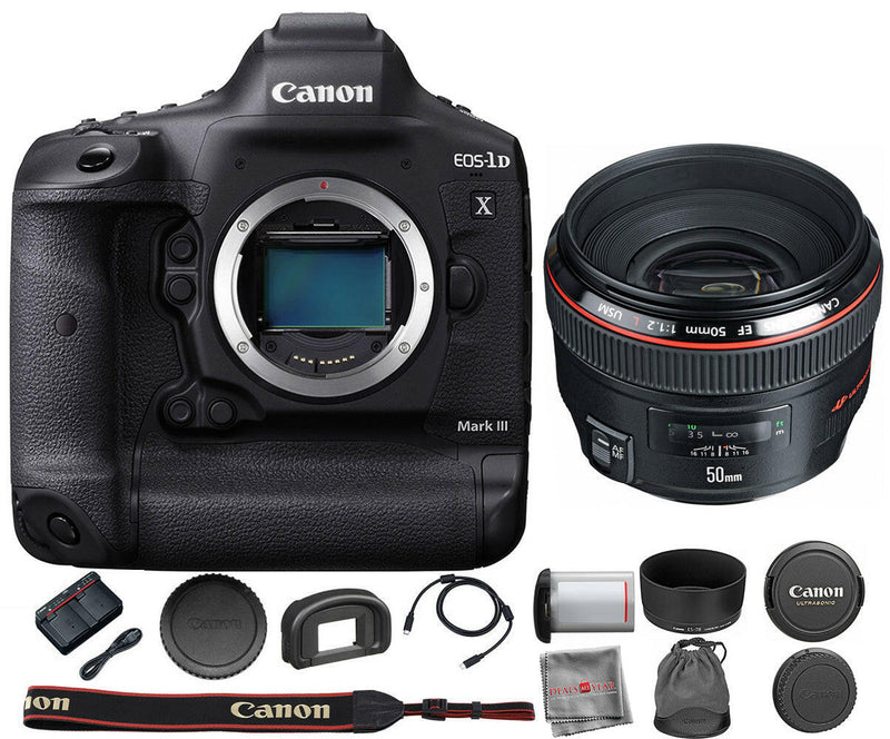 Canon EOS 1DX Mark III DSLR Camera + EF 50mm f/1.2L USM Lens 