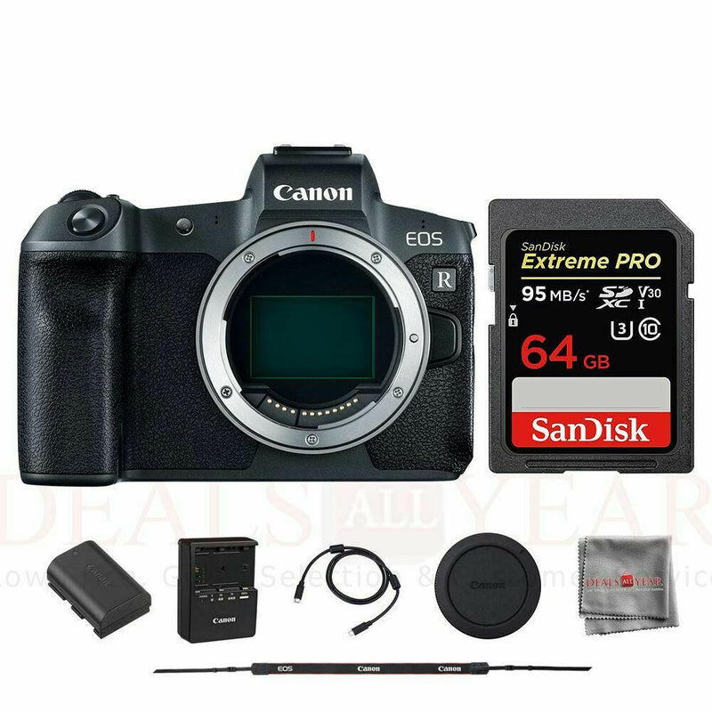 Canon EOS R Mirrorless Digital Camera Body SanDisk 64GB Extreme PRO Memory Card