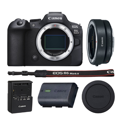 Canon EOS R6 Mark II Mirrorless Camera w/ Mount Adapter EF-EOS R Canon EOS R6 Mark II Mirrorless Camera w/ Mount Adapter EF-EOS R