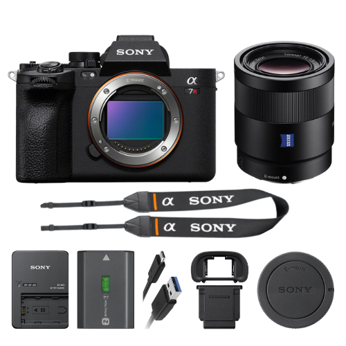 Sony a7R V Mirrorless Camera w/ Sony 55mm f/1.8 Sonnar T* FE ZA Lens