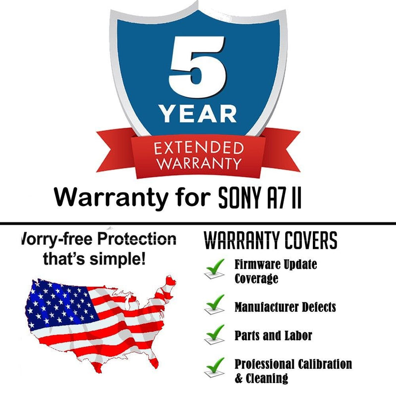 5yr Extended Warranty + Cleaning & Firmware Update for Sony A7 II / A7 2