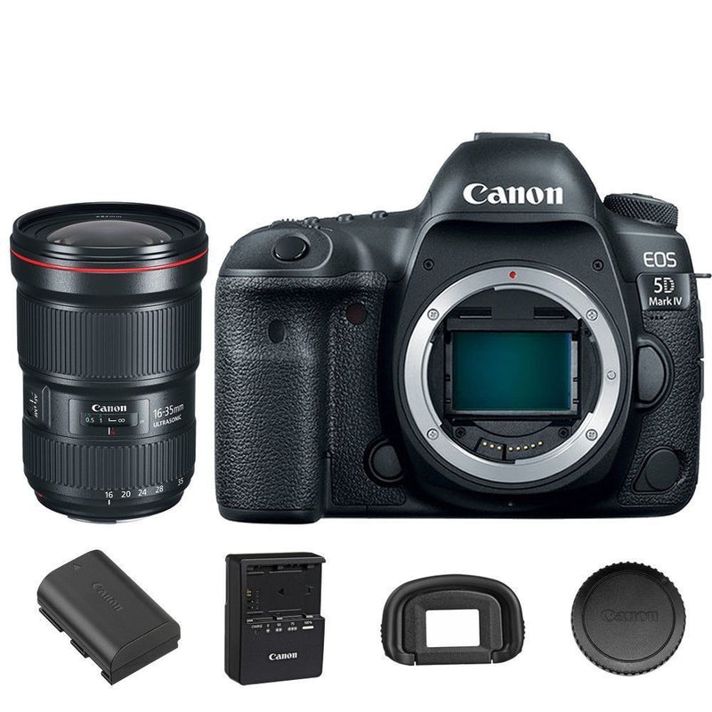 Canon 5D Mark IV EOS DSLR Camera Body with 16-35mm f/2.8L EF III USM 