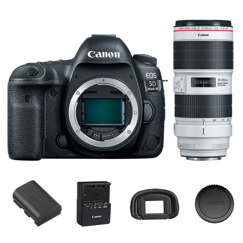 Canon 5D Mark IV EOS DSLR Camera with 70-200mm f/2.8L IS III USM Lens