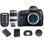 Canon 5D Mark IV EOS DSLR Camera Body with 24-105mm f/4L IS II USM + 100-400mm USM II