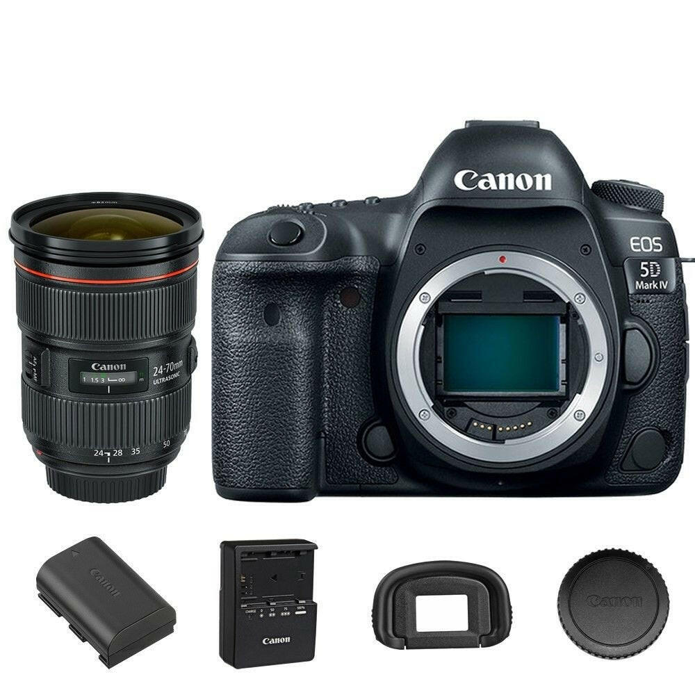 Canon 5D Mark IV EOS DSLR Camera with 24-70mm f/2.8L II EF USM Lens