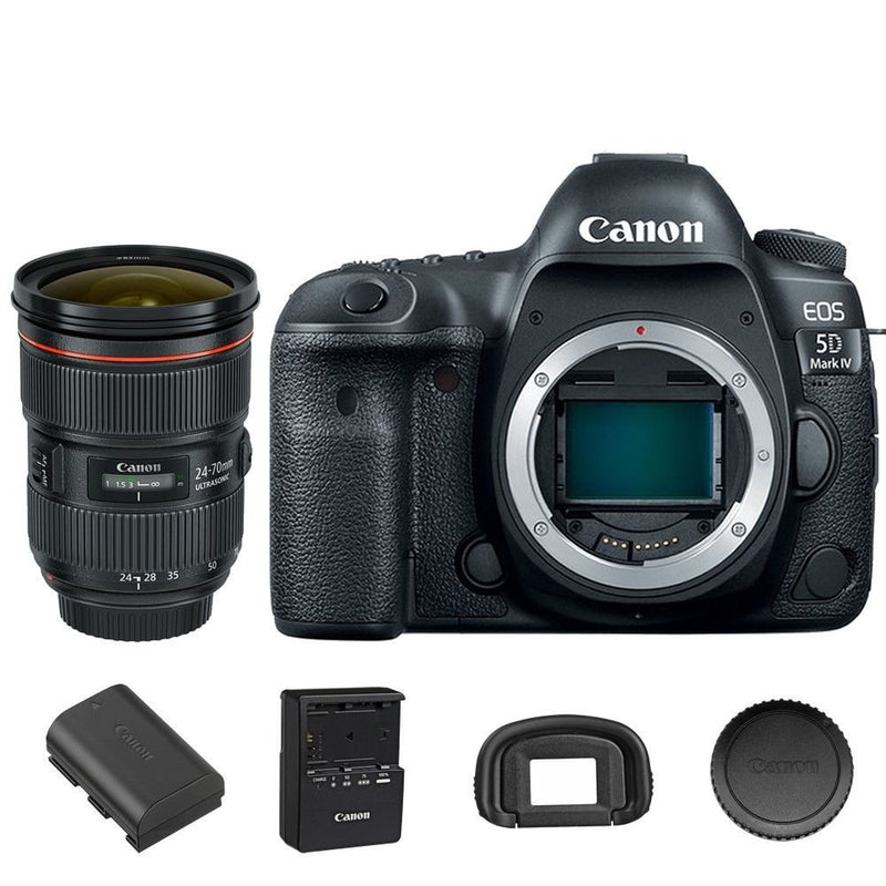 Canon 5D Mark IV EOS DSLR Camera + 24-70mm f/2.8L II EF USM Lens