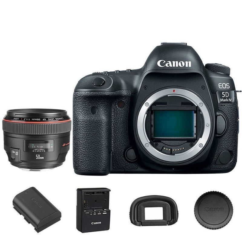 Canon 5D Mark IV EOS DSLR Camera Body + 50mm f/1.2L EF USM Lens