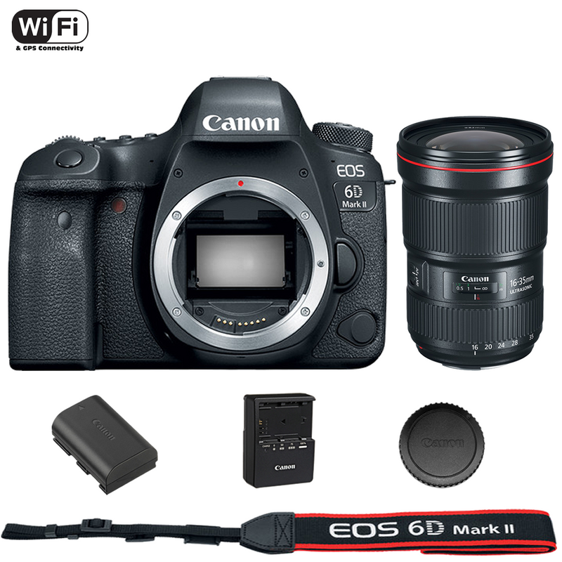 Canon EOS 6D Mark II DSLR Camera Body + EF 16-35mm f/2.8L III USM Lens