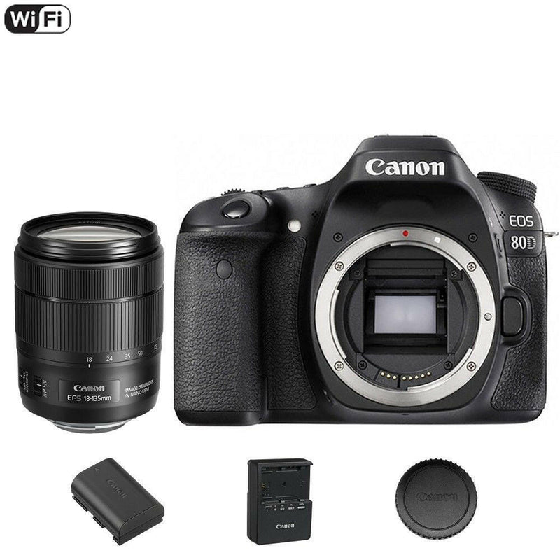 Canon 80D EOS DSLR Camera 18-135mm IS NANO USM Lens