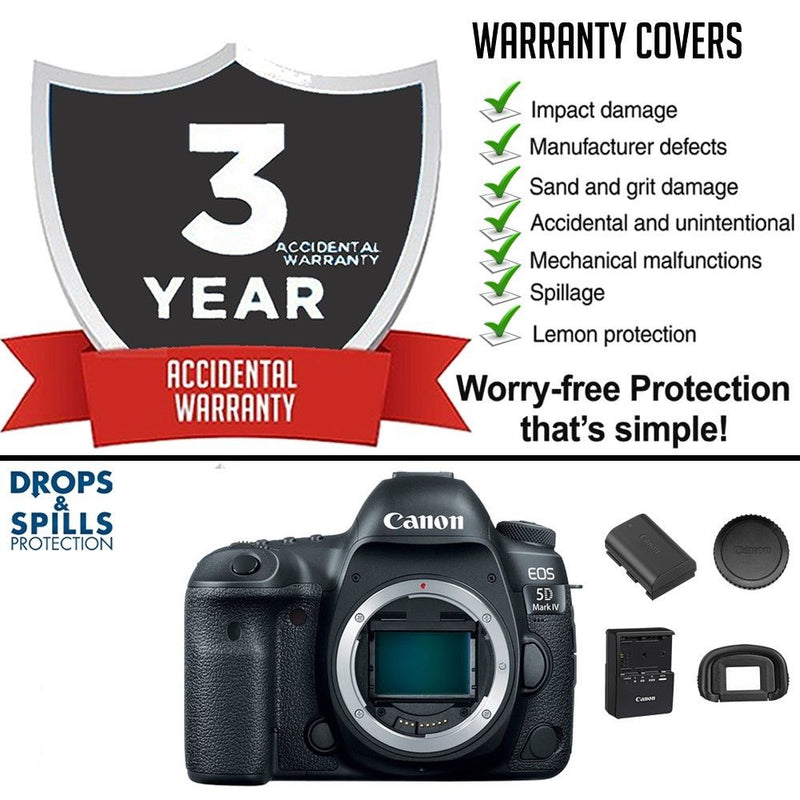 Canon 5D Mark IV EOS DSLR Camera + 3yr Accidental Warranty