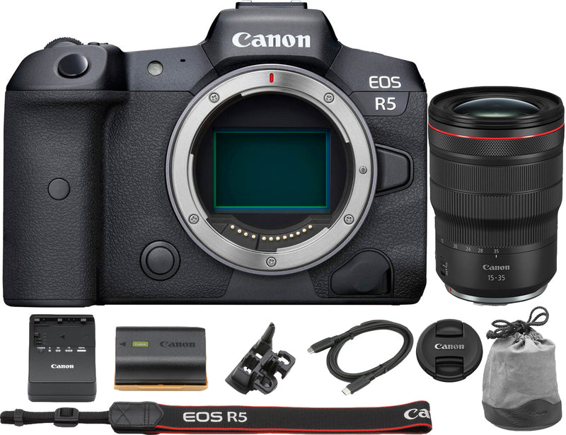 Canon EOS R5 Mirrorless Digital Camera with Canon RF 15-35mm f/2.8L IS USM Lens