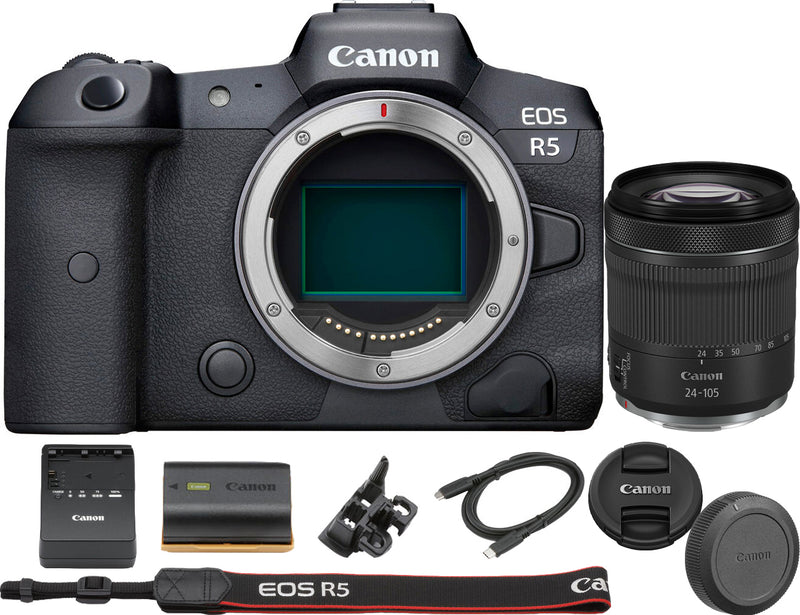 Canon EOS R5 Mirrorless Digital Camera with Canon RF 24-105mm f/4-7.1 IS STM Lens