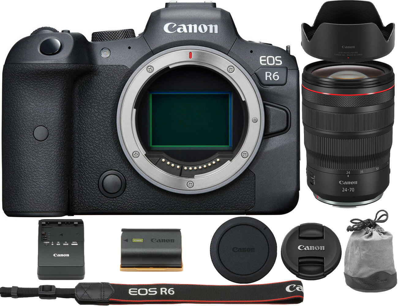 Canon EOS R6 Mirrorless Digital Camera with RF 24-70mm f/2.8L IS USM Lens