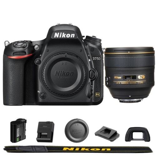 Nikon D750 DSLR Camera Body + AF-S NIKKOR 85mm f/1.4G Lens Kit