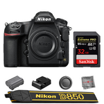 Nikon D850 DSLR Camera Body + SanDisk 32GB Extreme Pro Memory Card