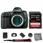 Canon EOS 5D Mark IV Digital SLR Camera Body with SanDisk 128GB SDHC Memory Card Kit