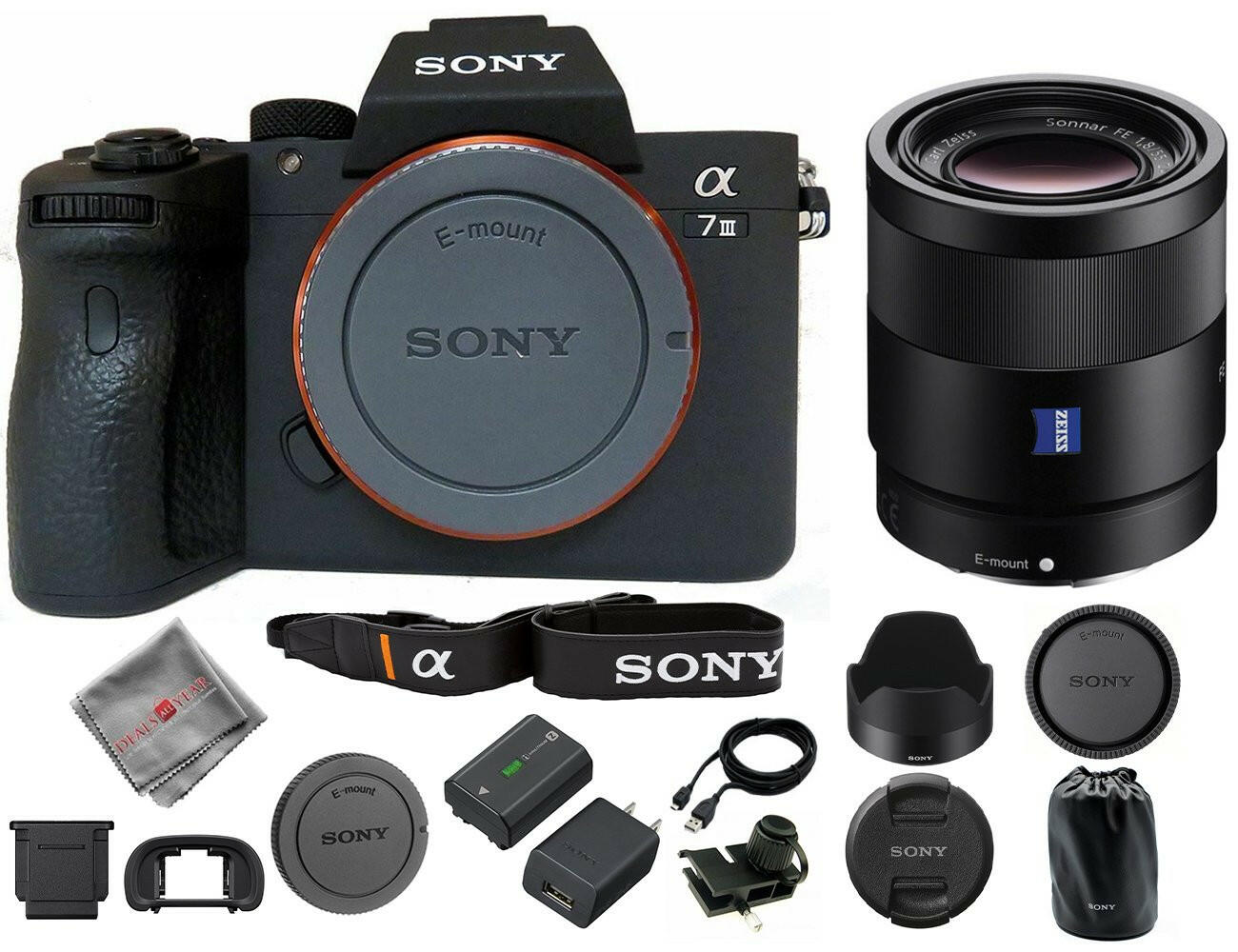 Sony a7 III Mirrorless Camera with FE 55mm f/1.8 ZA Lens